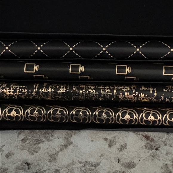 New in box CHANEL Black and Gold Decorative Pencil Set AND NIB Chanel Book Mark - Picture 4 of 10